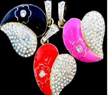 【工廠批發(fā)】USB3.0愛(ài)心形花兒U盤 珠寶U盤64G 定制 價(jià)格、廠家與圖片詳情